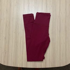 Maroon Lululemon Wunder Under Leggings Size 4